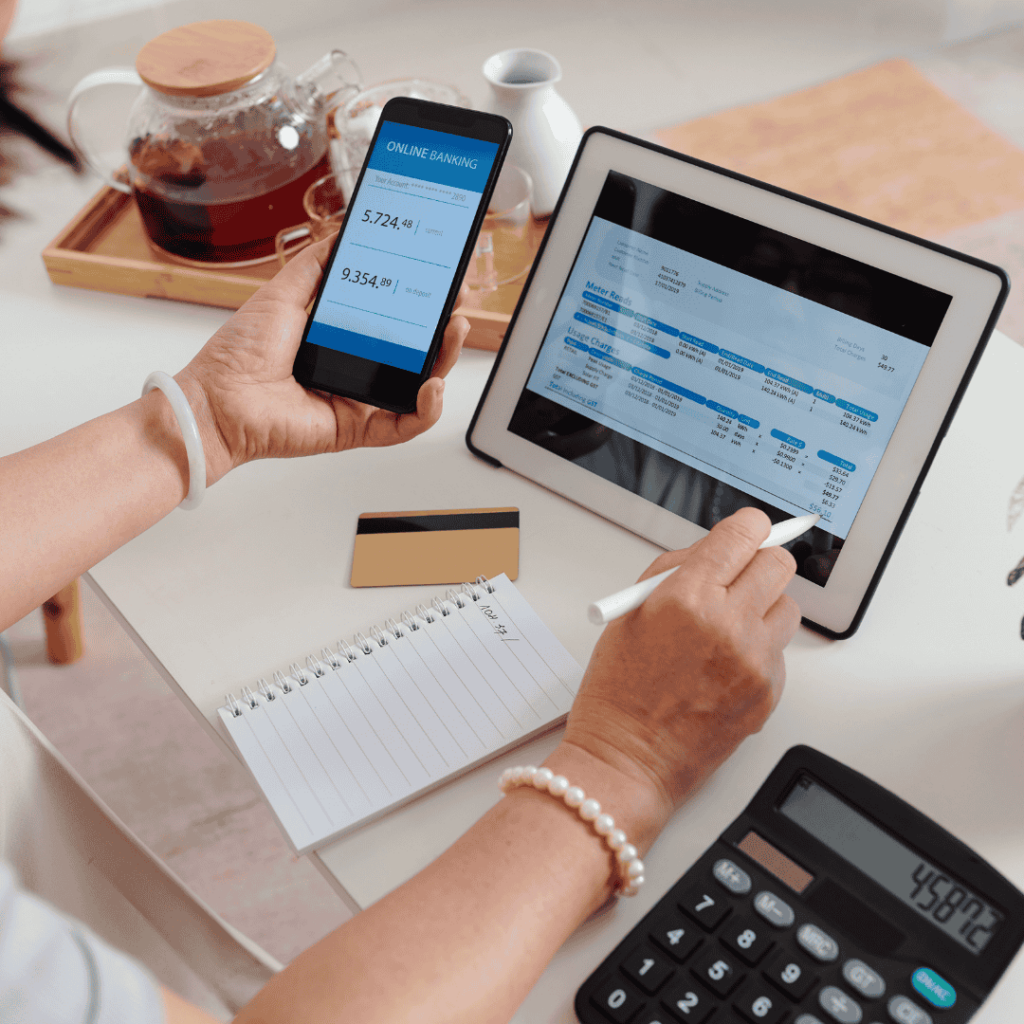 Woman Paying Utility Bill